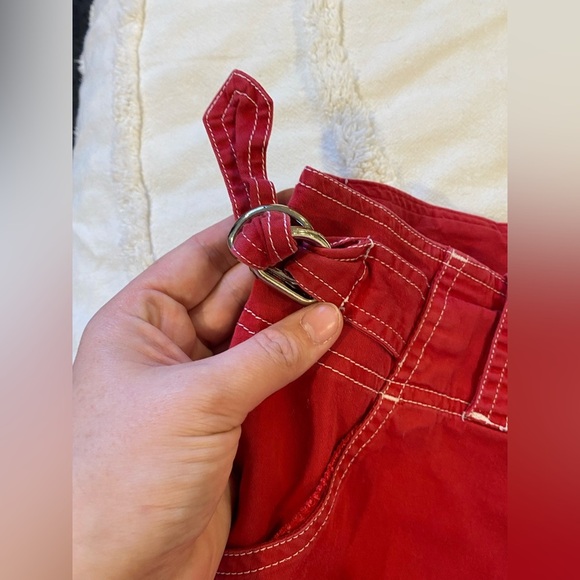 MXM Retro Red&White Carpenter Style Capris Size 24 - Picture 5 of 12